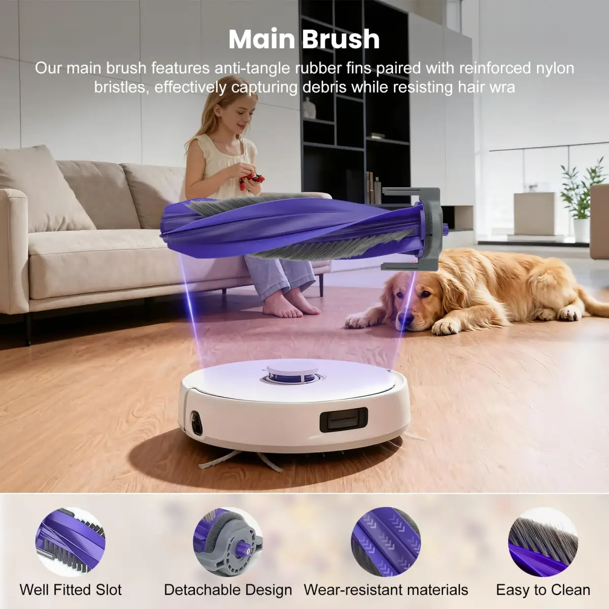 BTRSOLUS Robot Vacuum Accessories Kit for NARWAL Freo X10 Pro | 20 Pcs: 1 Main Brush, 6 Dust Bags, 4 Hepa Filters, 4 Mop Pads, 4 Side Brushes, 1 Clean Tool - view 3