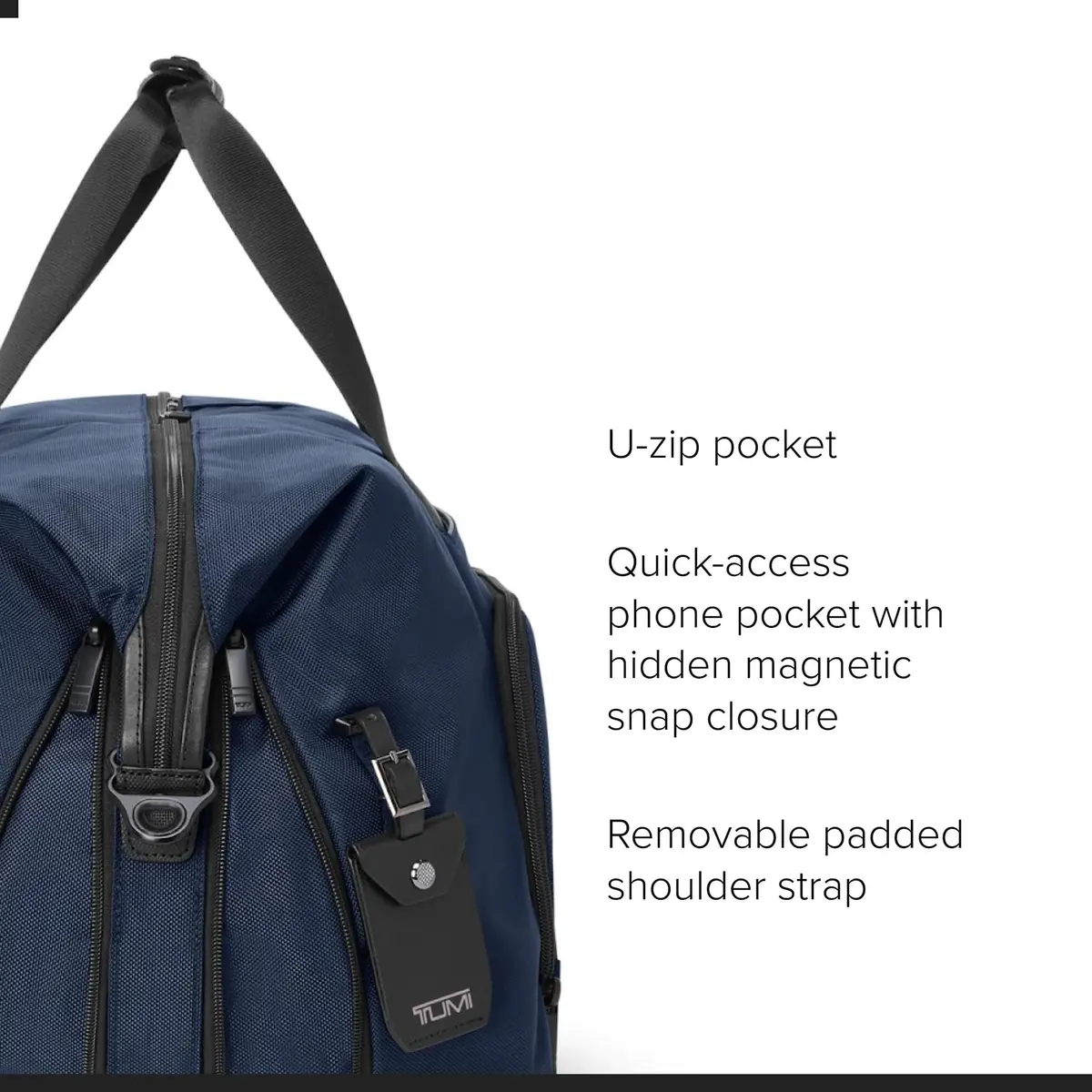 TUMI Unisex Double Expansion Duffel Navy | 31.3L Nylon Travel Bag for Long Weekends - view 4