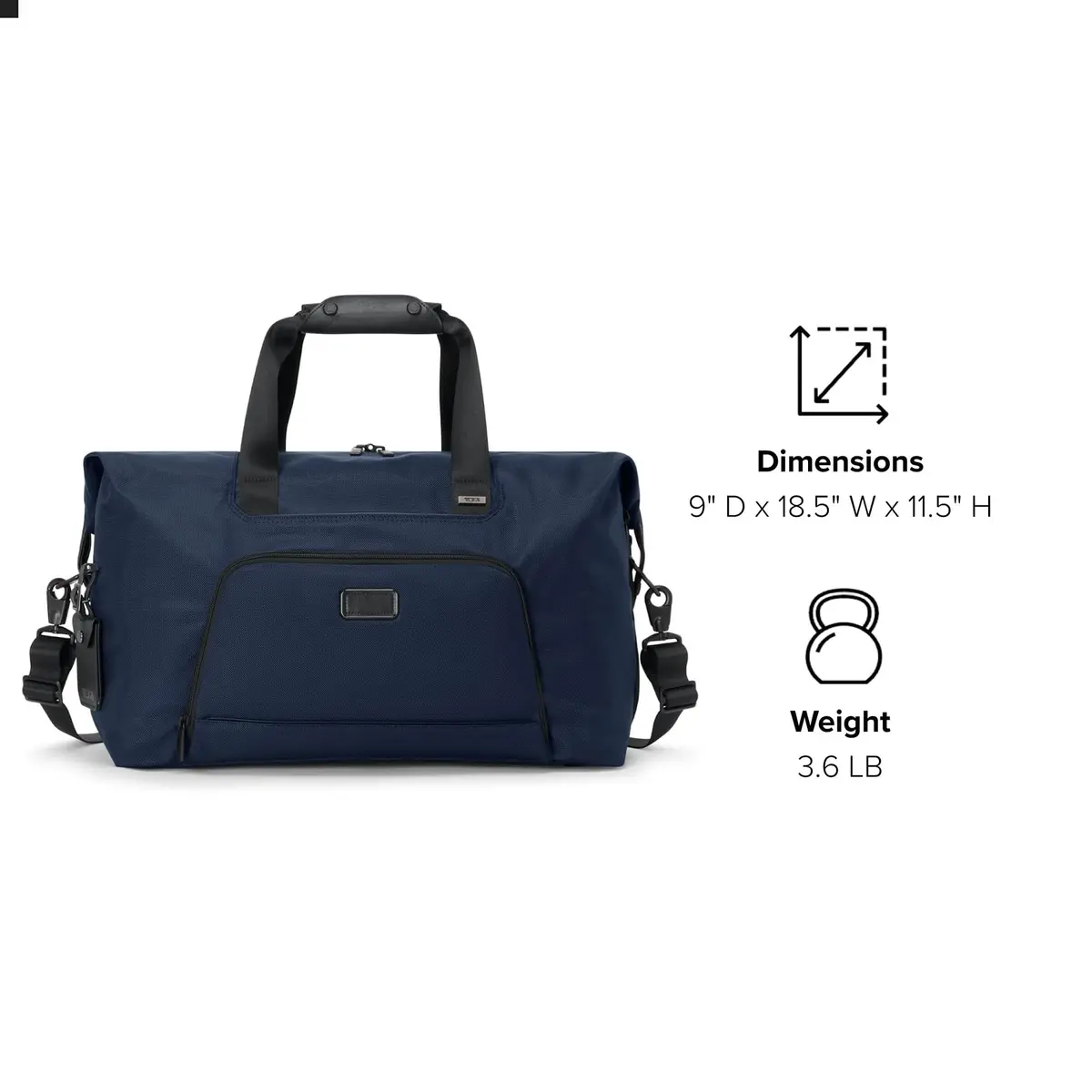 TUMI Unisex Double Expansion Duffel Navy | 31.3L Nylon Travel Bag for Long Weekends - view 7