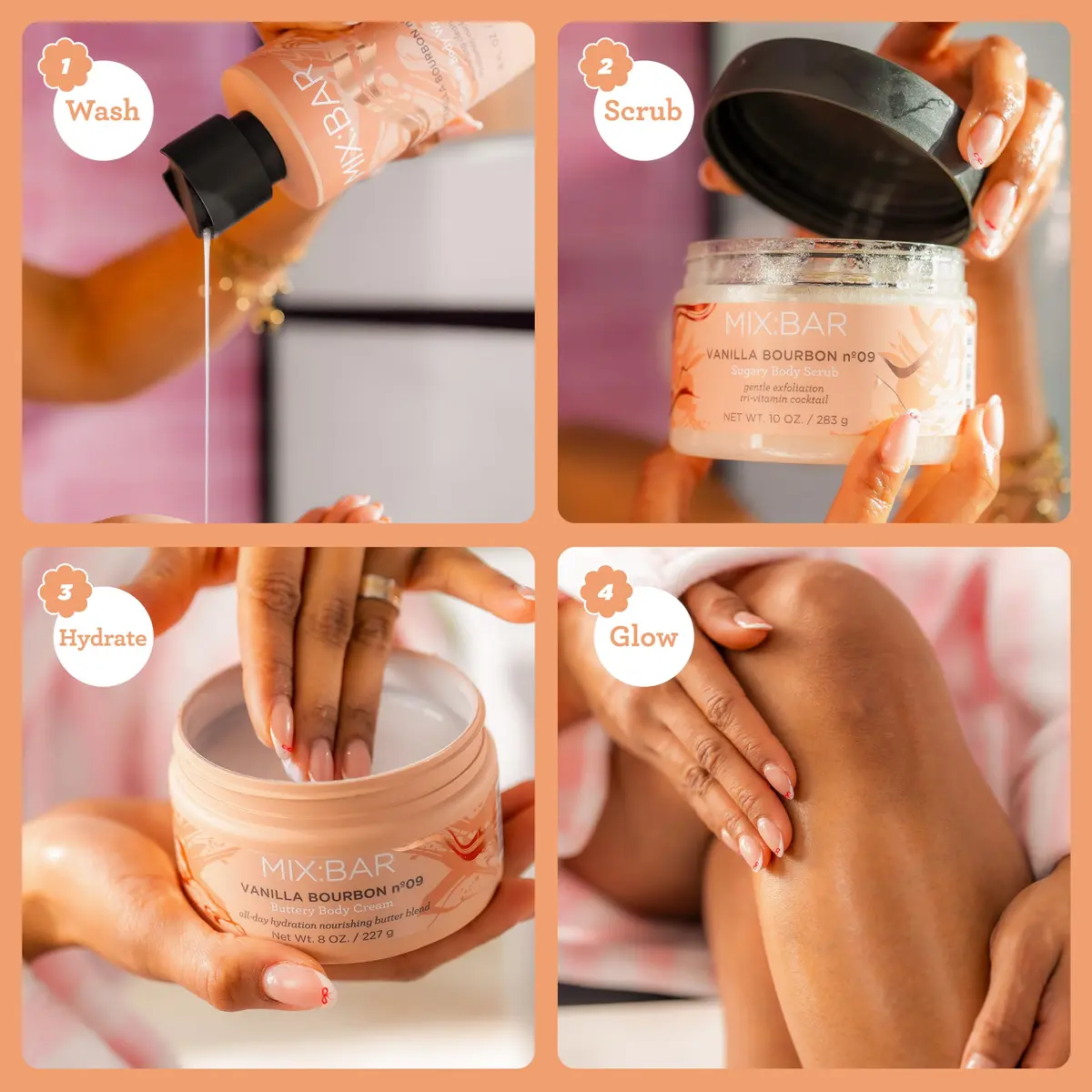 MIX:BAR Vanilla Bourbon Sugary Body Scrub 10oz | Exfoliating & Nourishing for All Skin Types - view 8