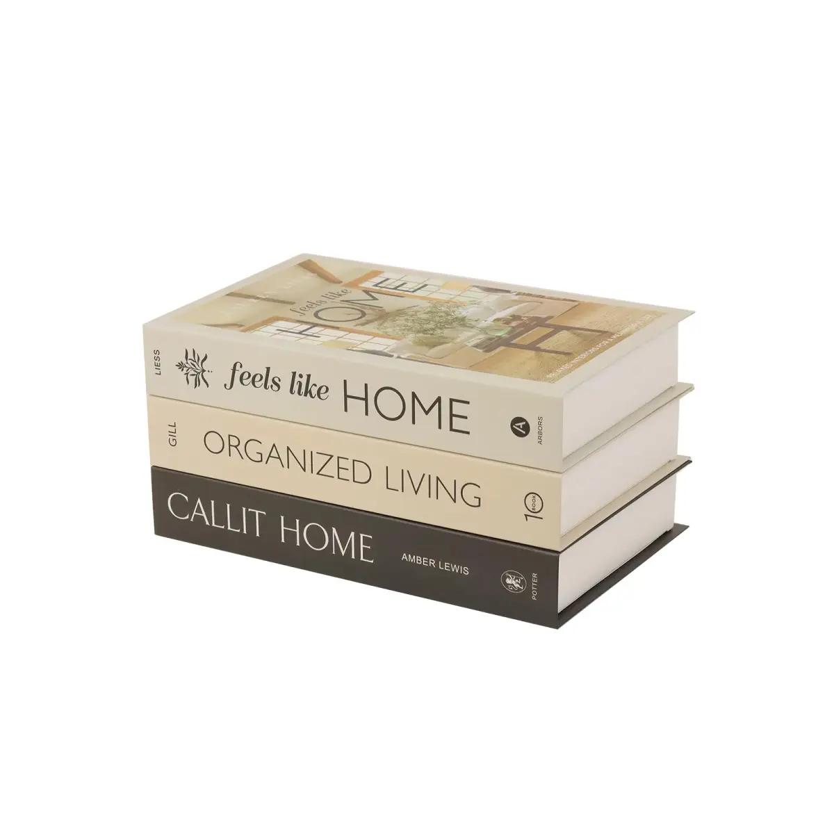 YOYMJBY Faux Decorative Books Set 3 pcs (26.7cm x 17cm x 4.2cm) | Aesthetic Home Decor for Coffee Tables & Shelves - main product image