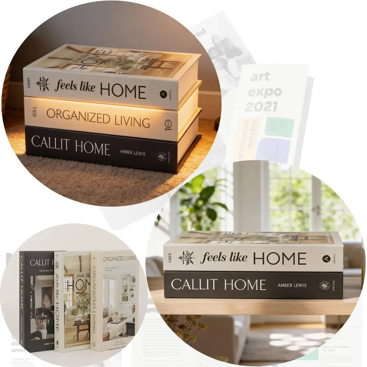 YOYMJBY Faux Decorative Books Set 3 pcs (26.7cm x 17cm x 4.2cm) | Aesthetic Home Decor for Coffee Tables & Shelves - view 7