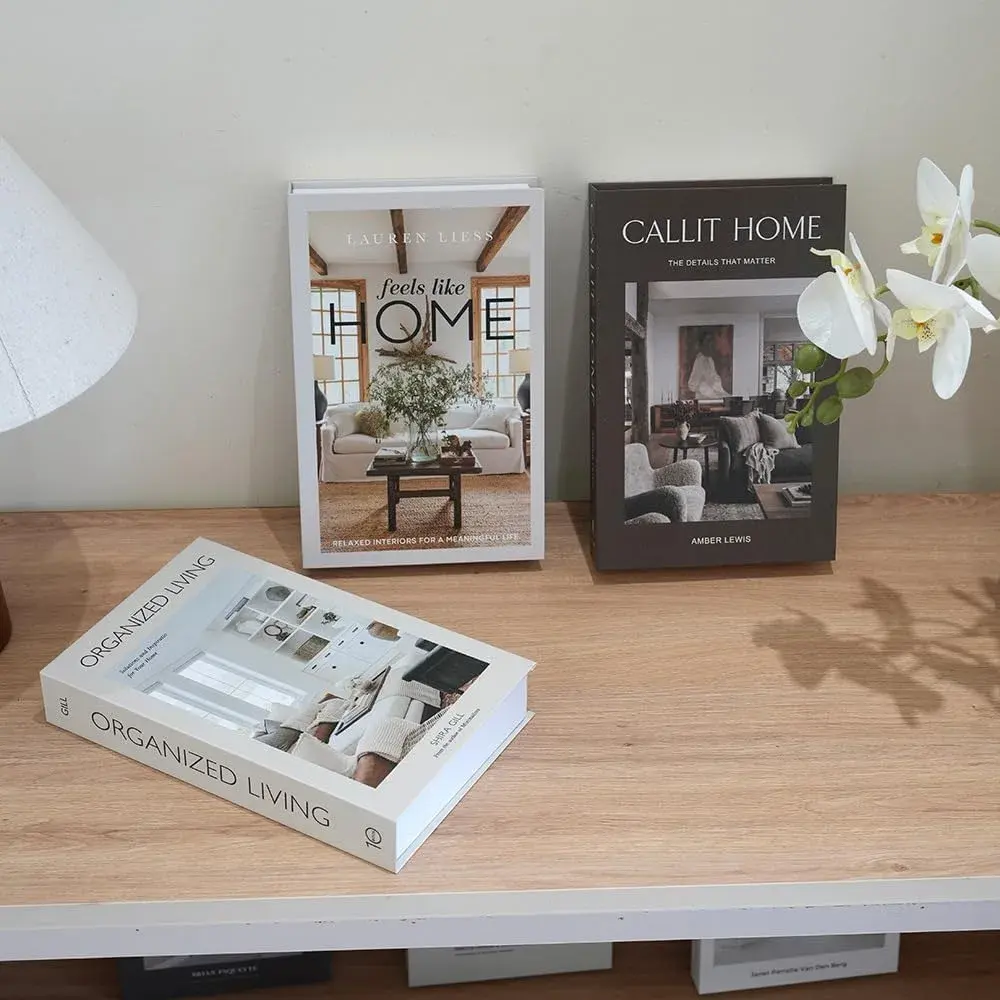 YOYMJBY Faux Decorative Books Set 3 pcs (26.7cm x 17cm x 4.2cm) | Aesthetic Home Decor for Coffee Tables & Shelves - view 9
