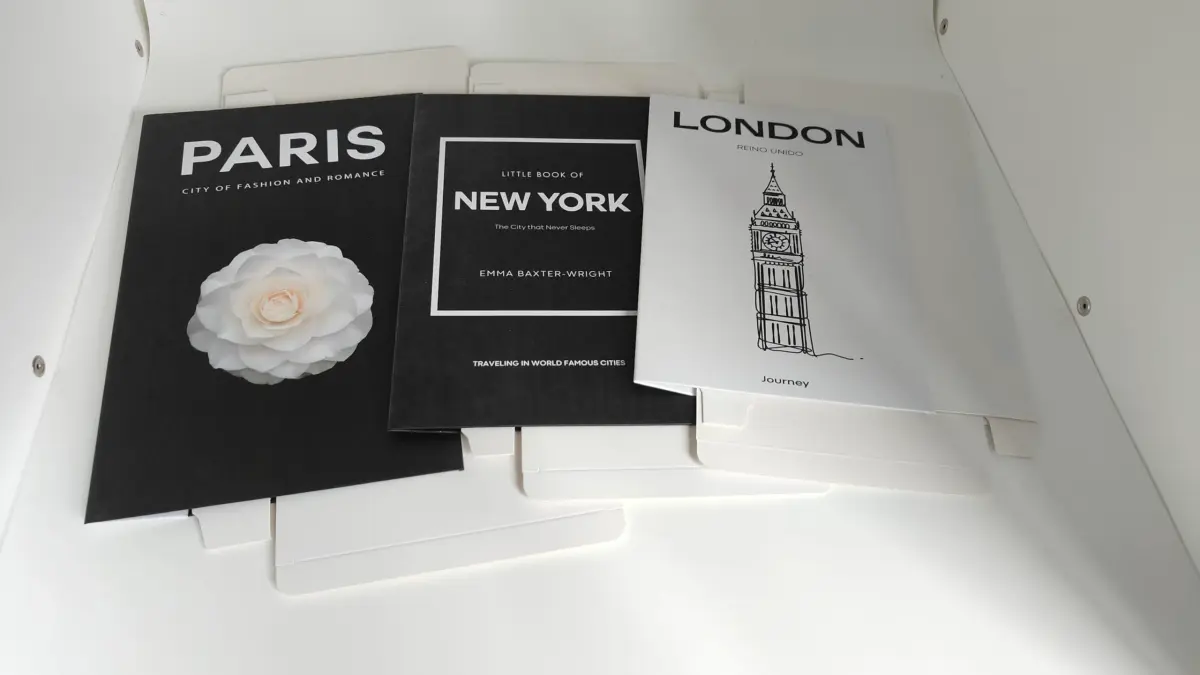 YOYMJBY Faux Decorative Books for Home Decor Set of 3 | Aesthetic Coffee Table Books for Shelf Accessories (3-Mix-Paris Newyork London) - view 8
