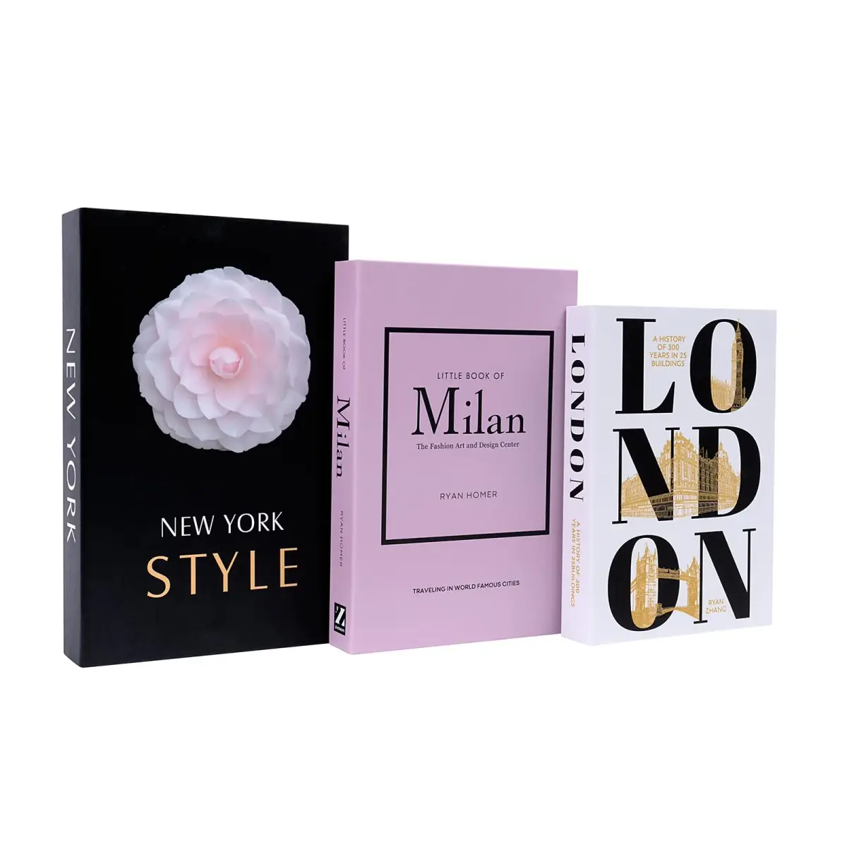 YOYMJBY Faux Decorative Books Set of 3 (26.7cm x 17cm x 4.2cm) | Aesthetic Home Decor Accents - main product image