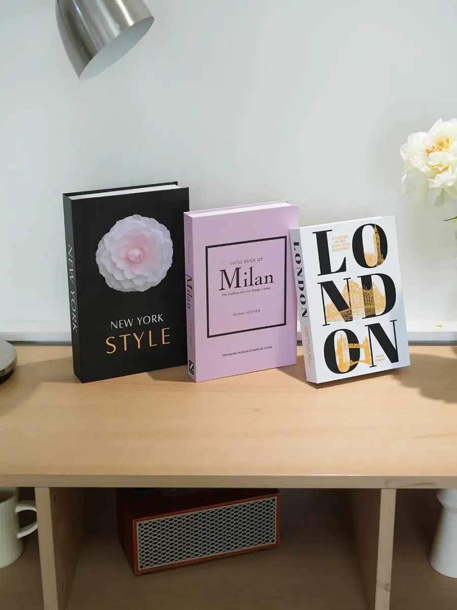 YOYMJBY Faux Decorative Books Set of 3 (26.7cm x 17cm x 4.2cm) | Aesthetic Home Decor Accents - view 5