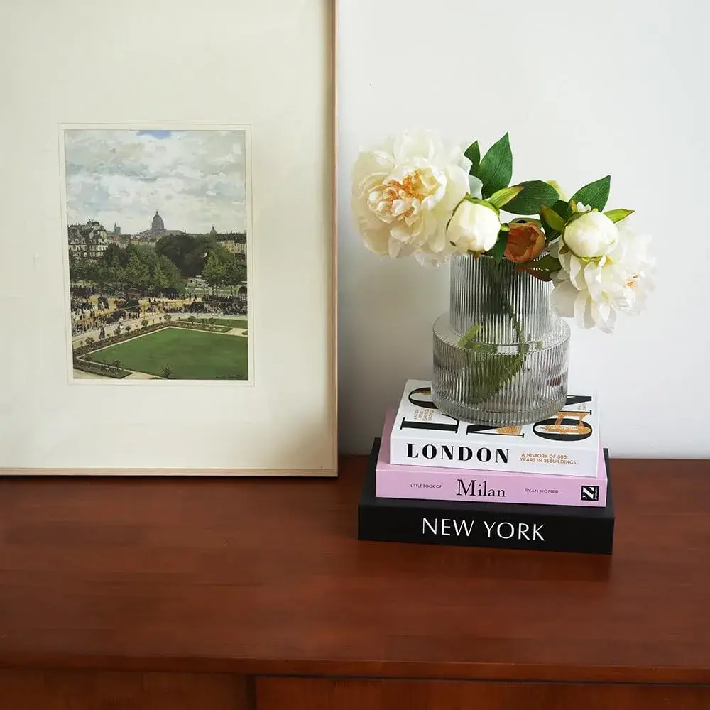 YOYMJBY Faux Decorative Books Set of 3 (26.7cm x 17cm x 4.2cm) | Aesthetic Home Decor Accents - view 2