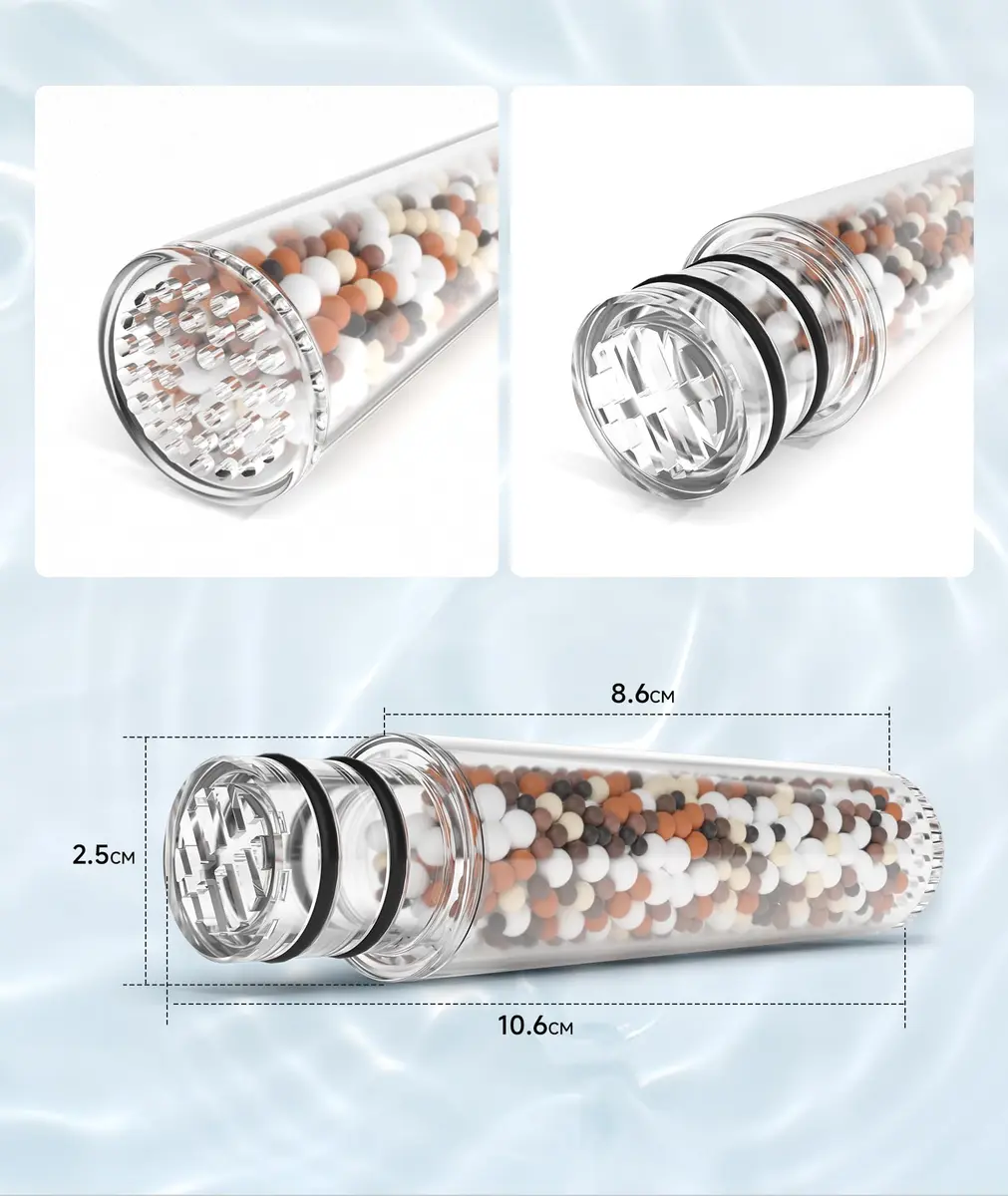 SR SUN RISE Shower Filter Replacement Cartridges for Handheld Shower Head, 8 Filters | Multi-Stage Filtration for Hard Water & Chlorine - view 2