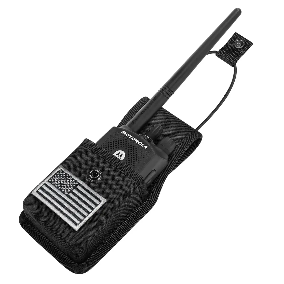 LUITON Universal Radio Case 22.6cm (7.1in) | Durable Nylon Holster with Belt Loop for Two-Way Radios - view 3