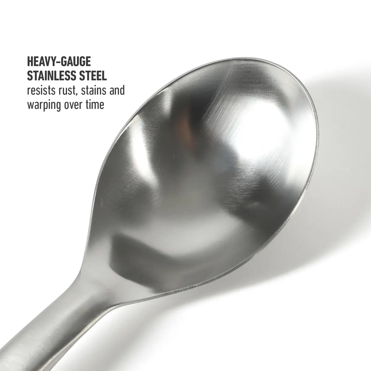 Calphalon Prime Stainless Steel Cooking Spoon | Stirring & Serving Utensil with Weighted Handle - view 3