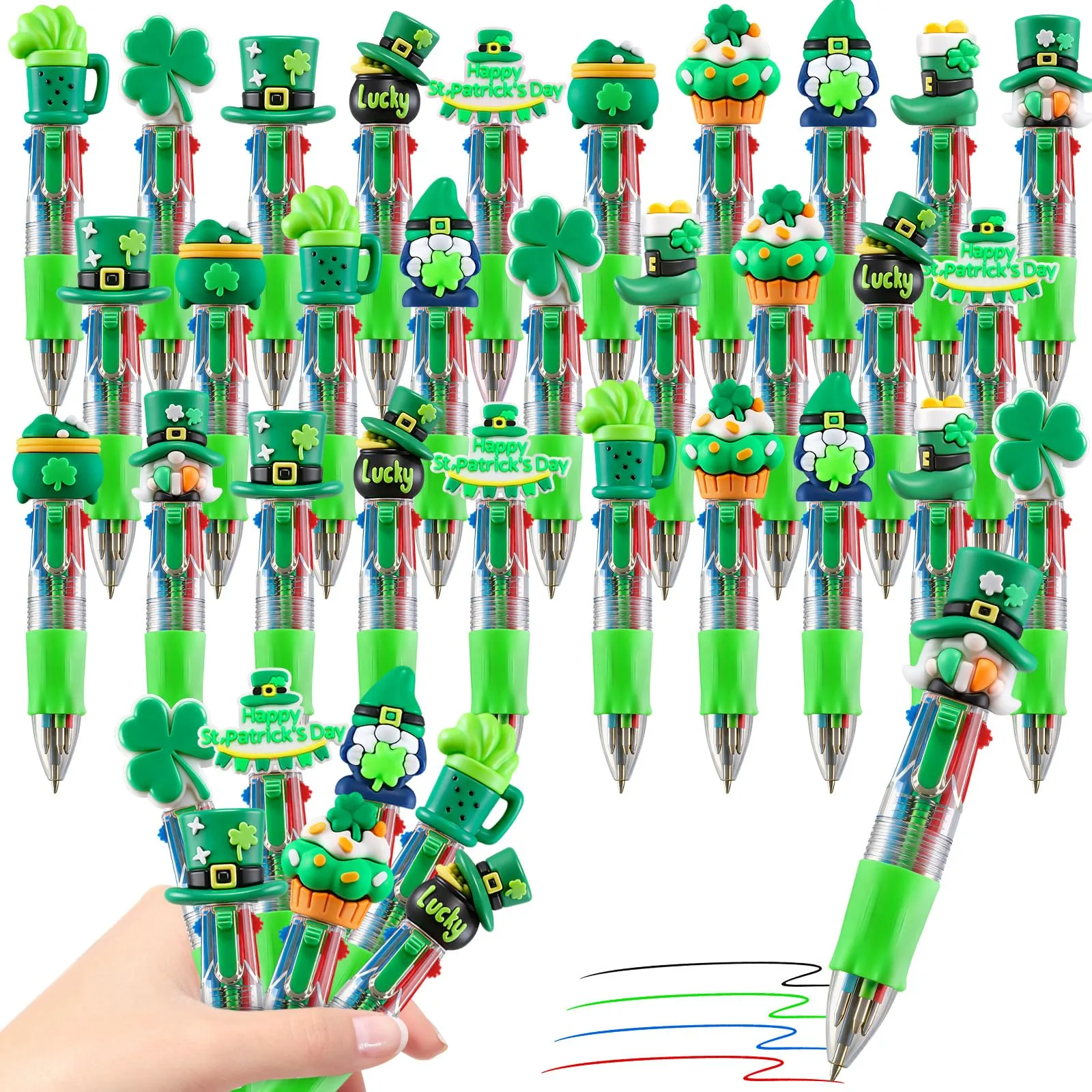 CZWZ 4-in-1 Mini Multicolor Ballpoint Pens (30-Pack) | Cute Kawaii Pens for Parties & Students - main product image