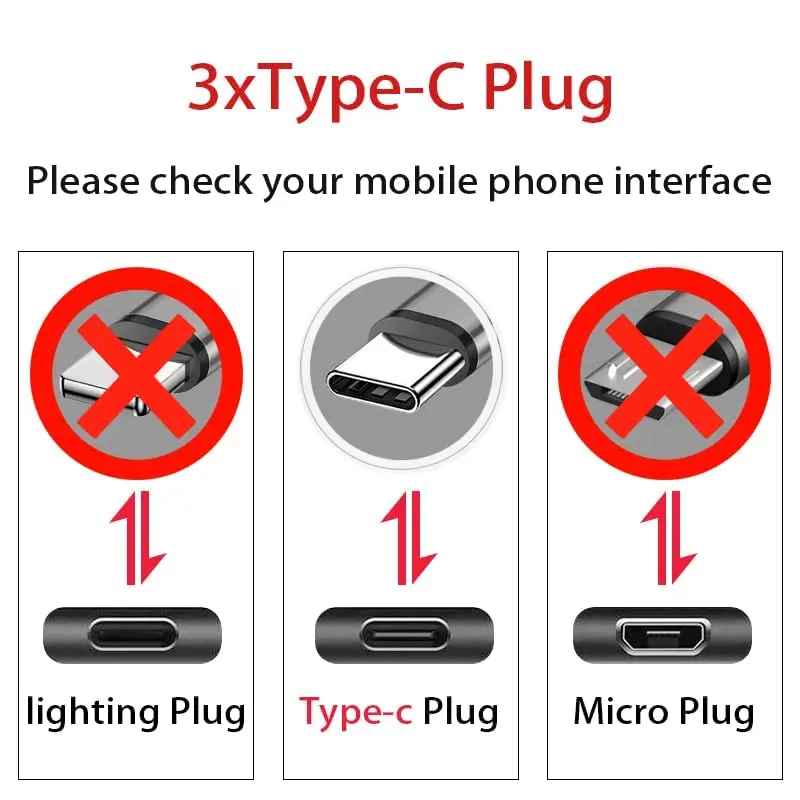 GELRHONR 2-Pack USB C Splitter Cable 120cm (47.2in) | 3-in-1 Fast Charging & Data Transfer - view 4