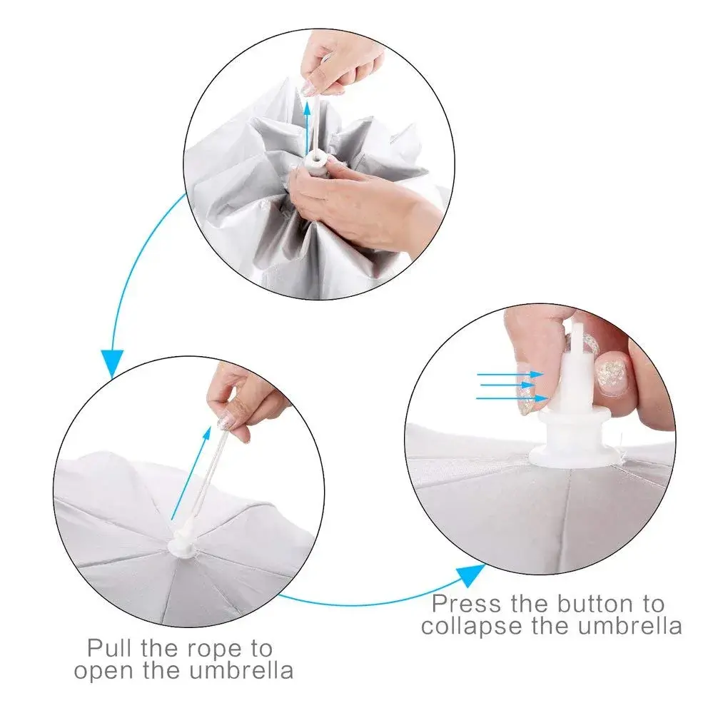 Luwint 10-Pack 36 Inch Umbrella Hat | Hands-Free Sun & Rain Protection for Outdoor Activities - view 7