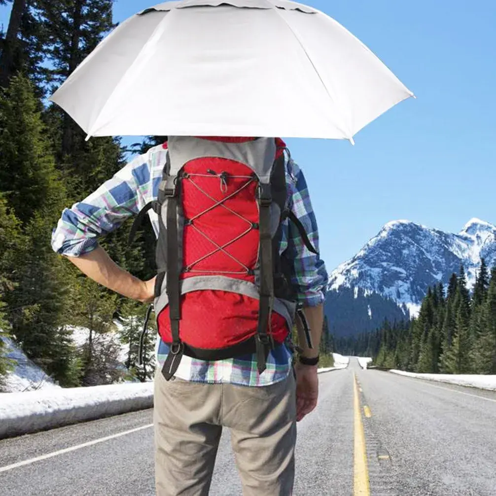 Luwint 10-Pack 36 Inch Umbrella Hat | Hands-Free Sun & Rain Protection for Outdoor Activities - view 2