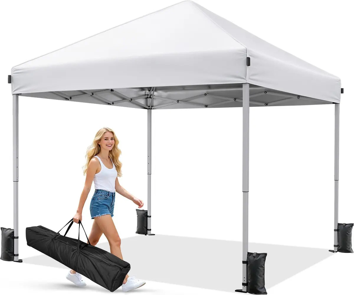 Driftalia 10x10 Pop Up Canopy Tent One-Push Center Lock, Portable Shelter - main product image