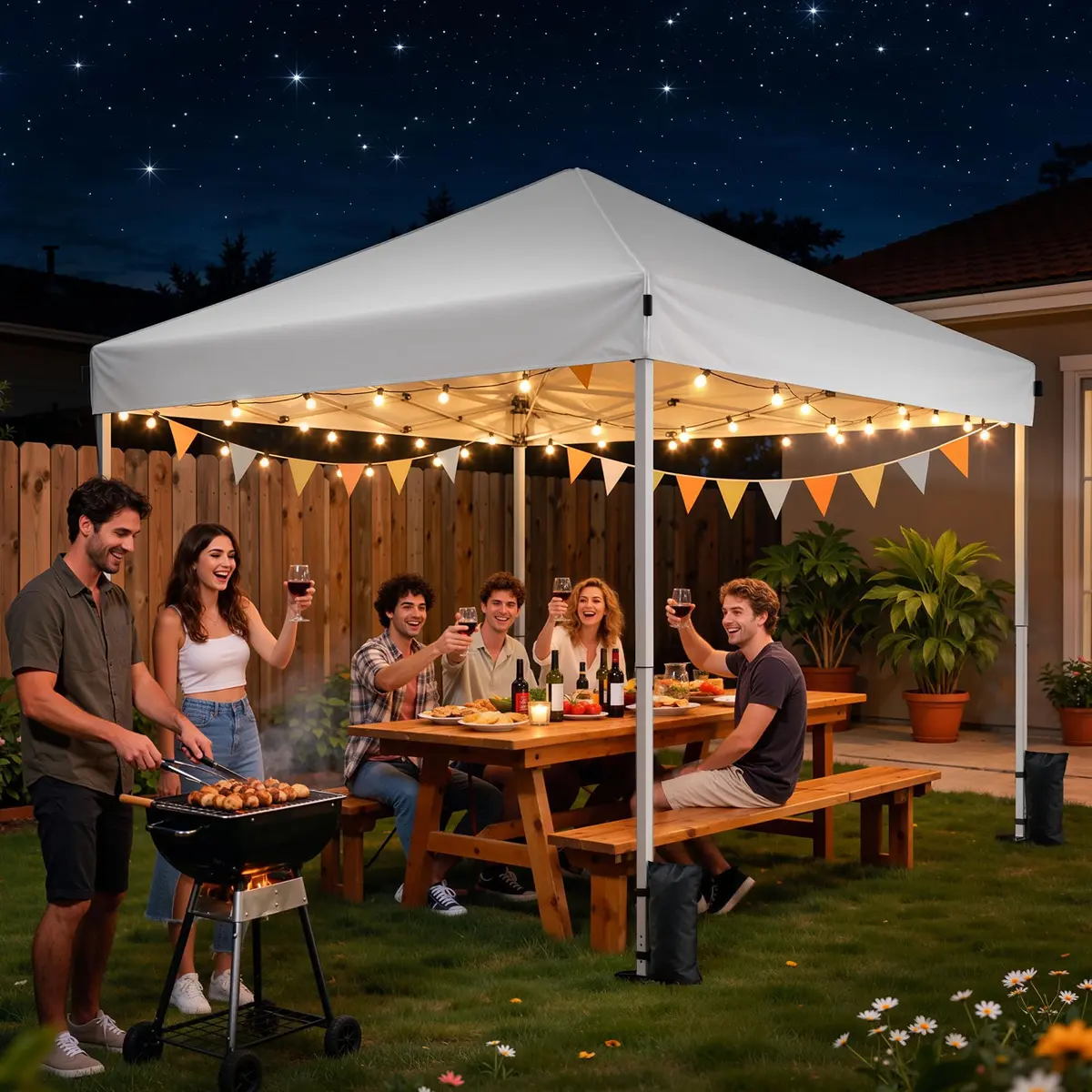 Driftalia 10x10 Pop Up Canopy Tent One-Push Center Lock, Portable Shelter - view 6