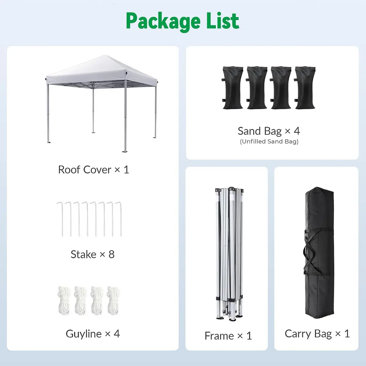 Driftalia 10x10 Pop Up Canopy Tent One-Push Center Lock, Portable Shelter - view 3