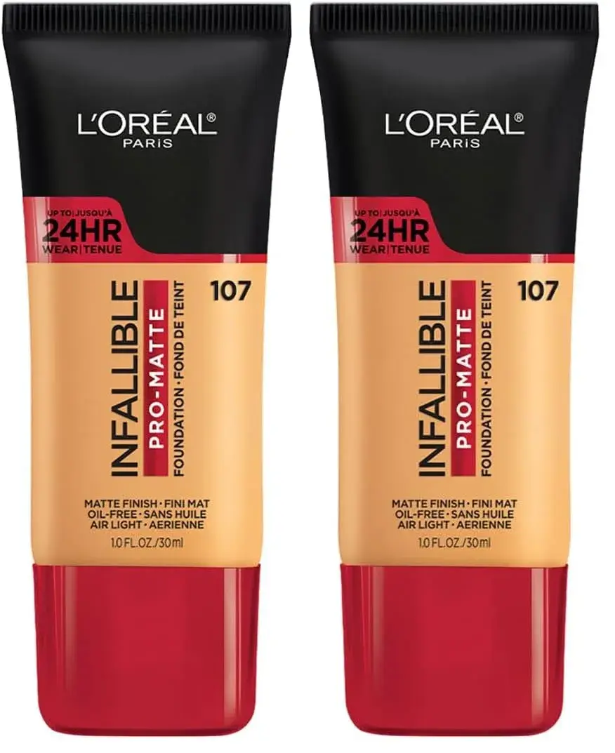 L'Oreal Paris Infallible Pro-Matte Liquid Foundation Fresh Beige 1 fl oz (Pack of 2) | Demi-Matte Finish for 24hr Wear - main product image