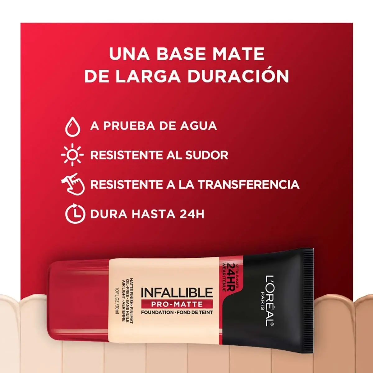 L'Oreal Paris Infallible Pro-Matte Liquid Foundation Fresh Beige 1 fl oz (Pack of 2) | Demi-Matte Finish for 24hr Wear - view 2
