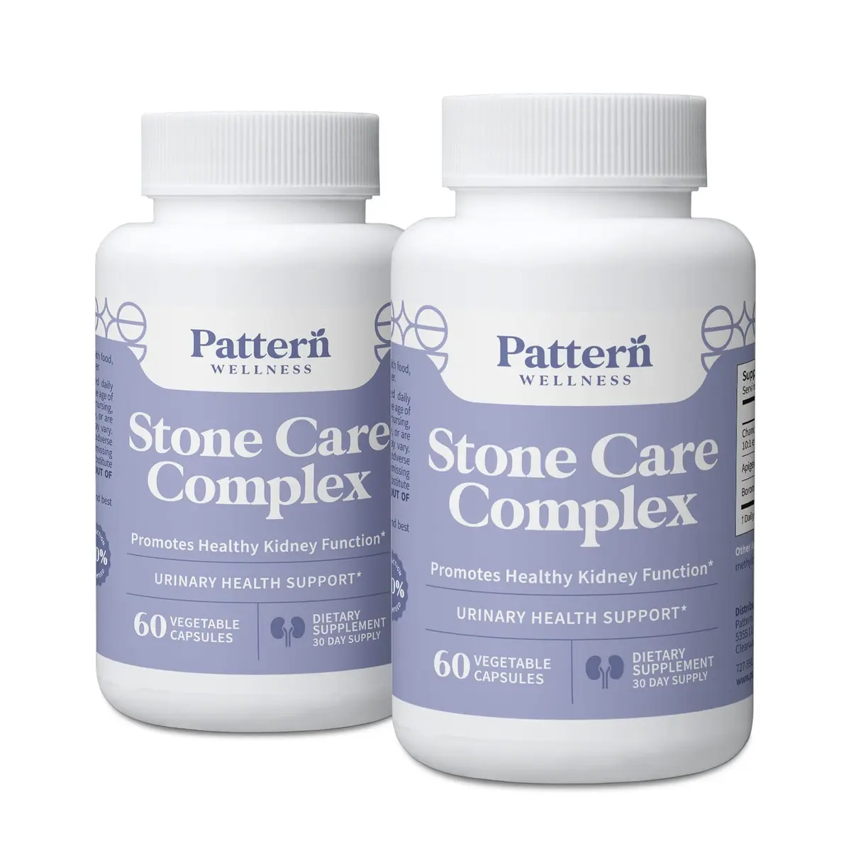 Pattern Wellness Stone Care Complex Supplement – 120 Capsules | Supports Kidney & Urinary Health - main product image