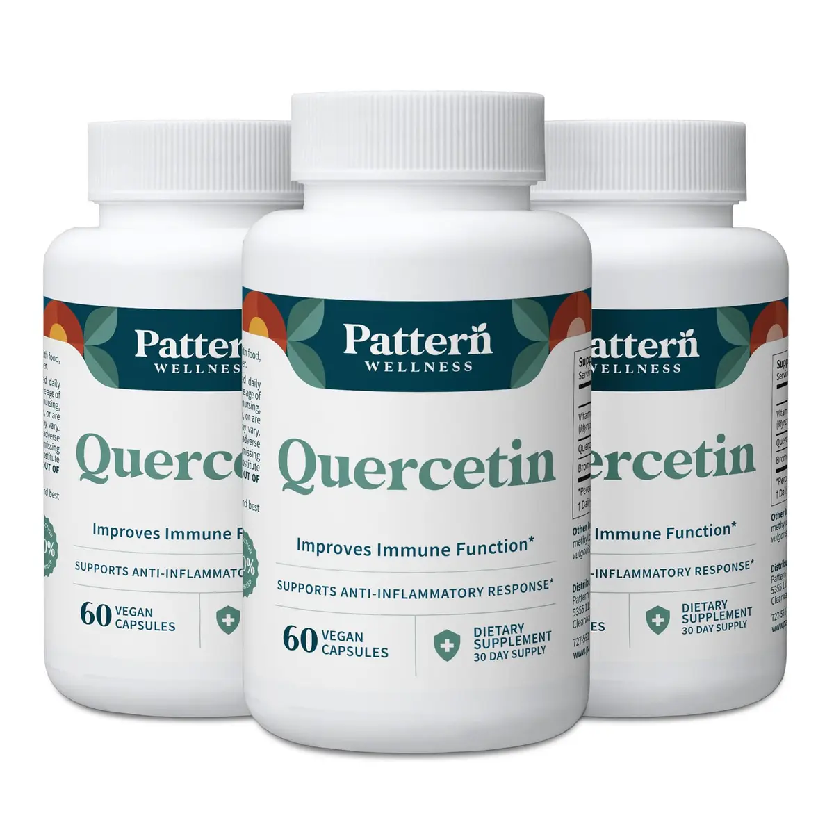 Pattern Wellness Quercetin Supplement – 180 Vegan Capsules | Antioxidant & Immune Support in India - main product image