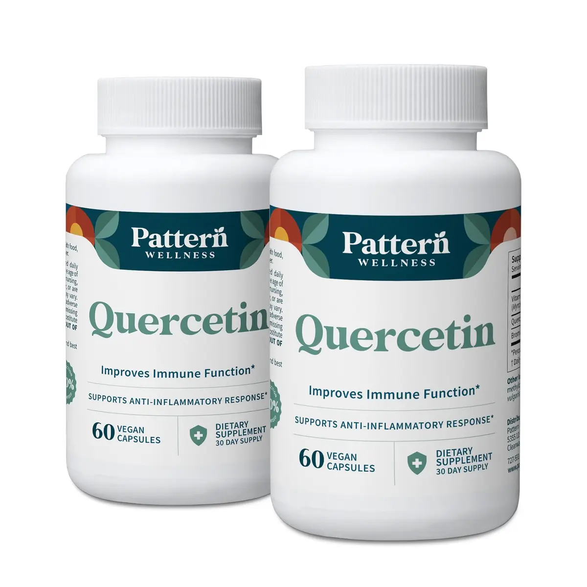 Pattern Wellness Quercetin Supplement – 120 Vegan Capsules | Antioxidant & Immune Support in India - main product image