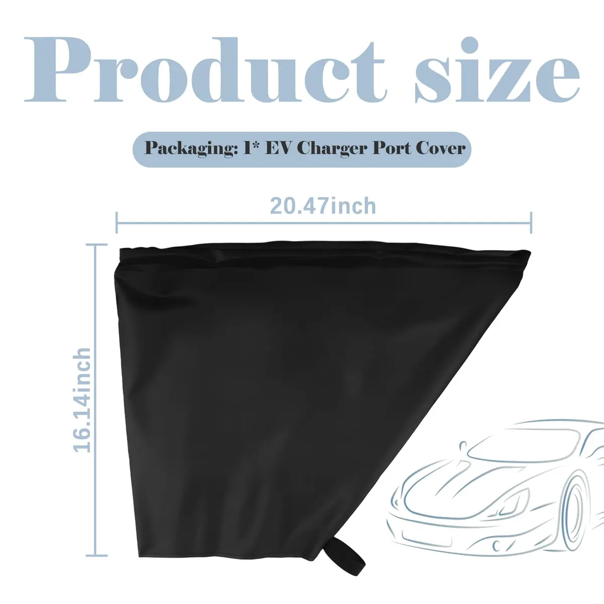 YGDMD Magnetic EV Charger Cover for Outdoor, Heavy-Duty Waterproof EV Charger Rain Cover for Iron-Bodied Electric Vehicles, Portable EVs Chargers Port Covers Automotive Exterior Accessories 53cm (20.47in) - view 2
