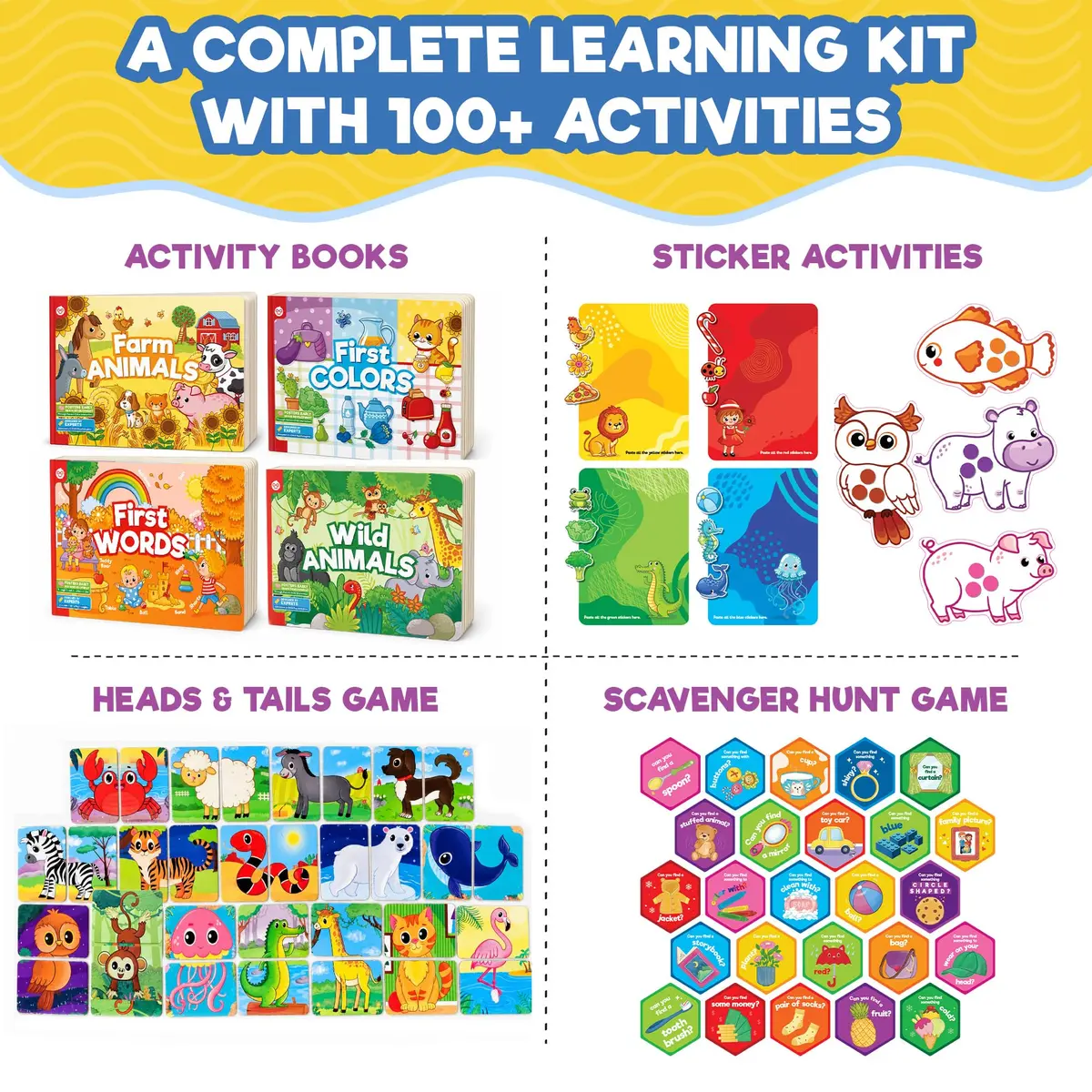 Learnabee Little Genius Kit for Toddlers | 100+ Activities for Ages 1-3, Screen-Free Fun - view 2