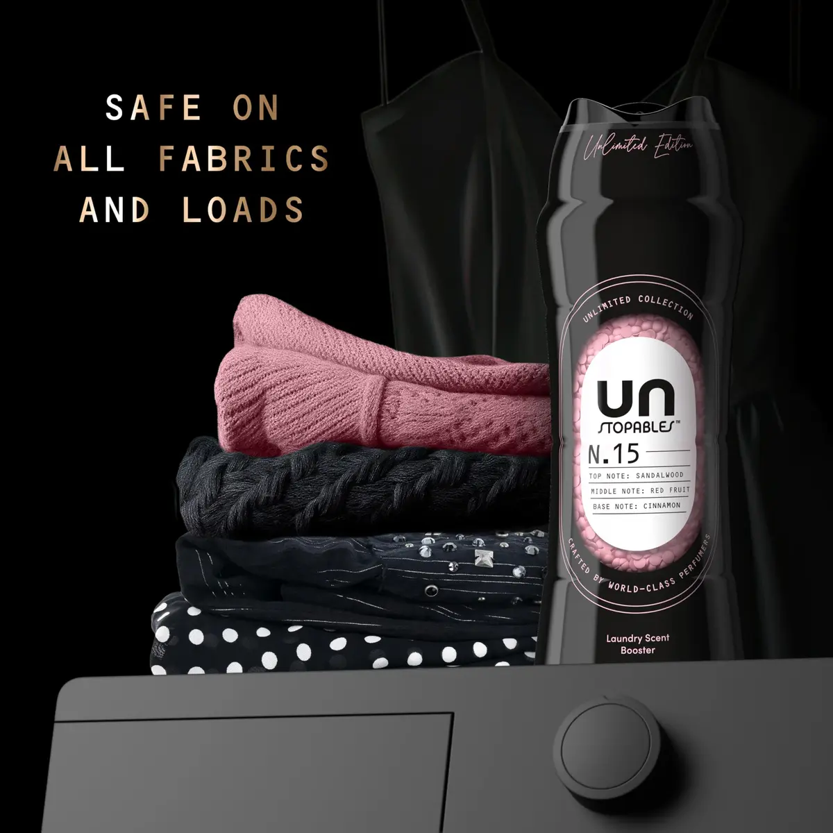 Downy Unstopables Unlimited Collection In-Wash Laundry Scent Booster Beads Fragrance No. 15, 600ml (21.1 oz) | Fine Fragrance, Long-Lasting Fresh Scent Beads - view 9