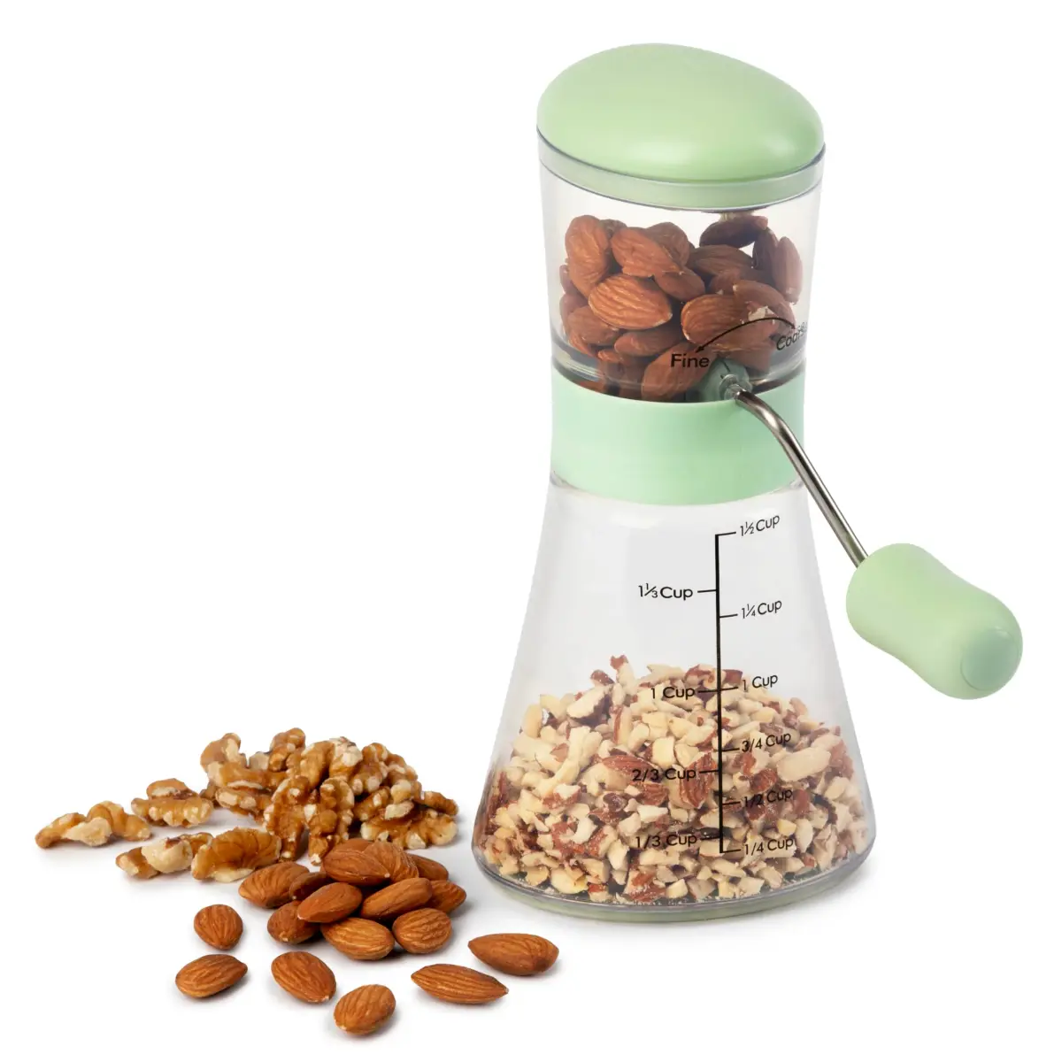 Prepworks by Progressive Nut Chopper with Non-Skid Base, Pistachio | Fine & Coarse Chop - view 2