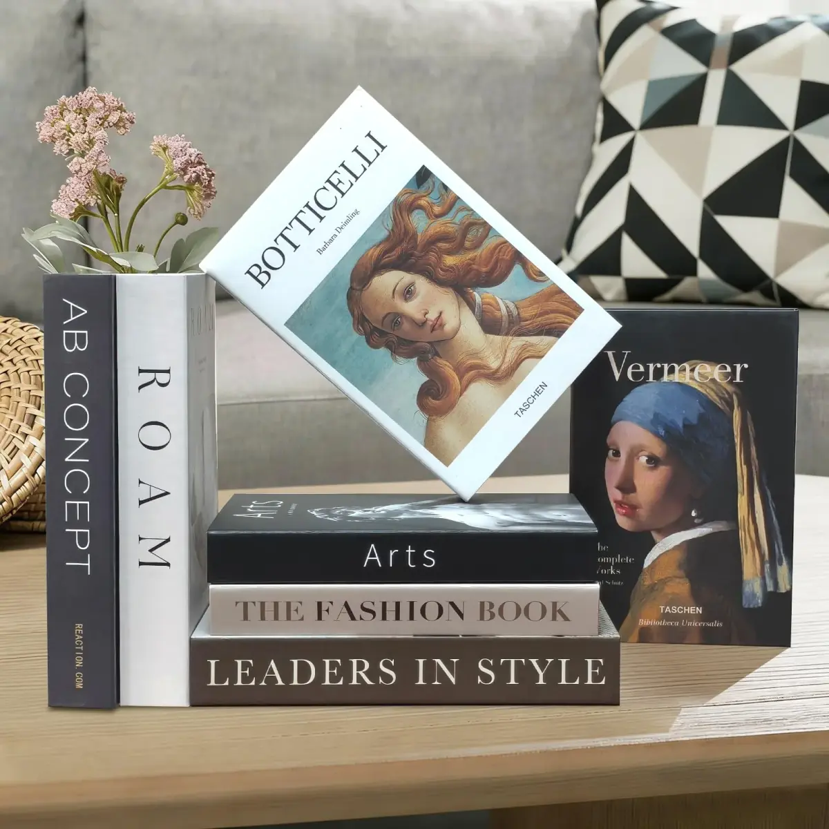 Gocelufe Decorative Books for Home Decor - 7 Pcs Faux Books Stack, 25cm (10 in) L x 38cm (15 in) H x 4cm (1.57 in) D | Designer Decor Set - view 5