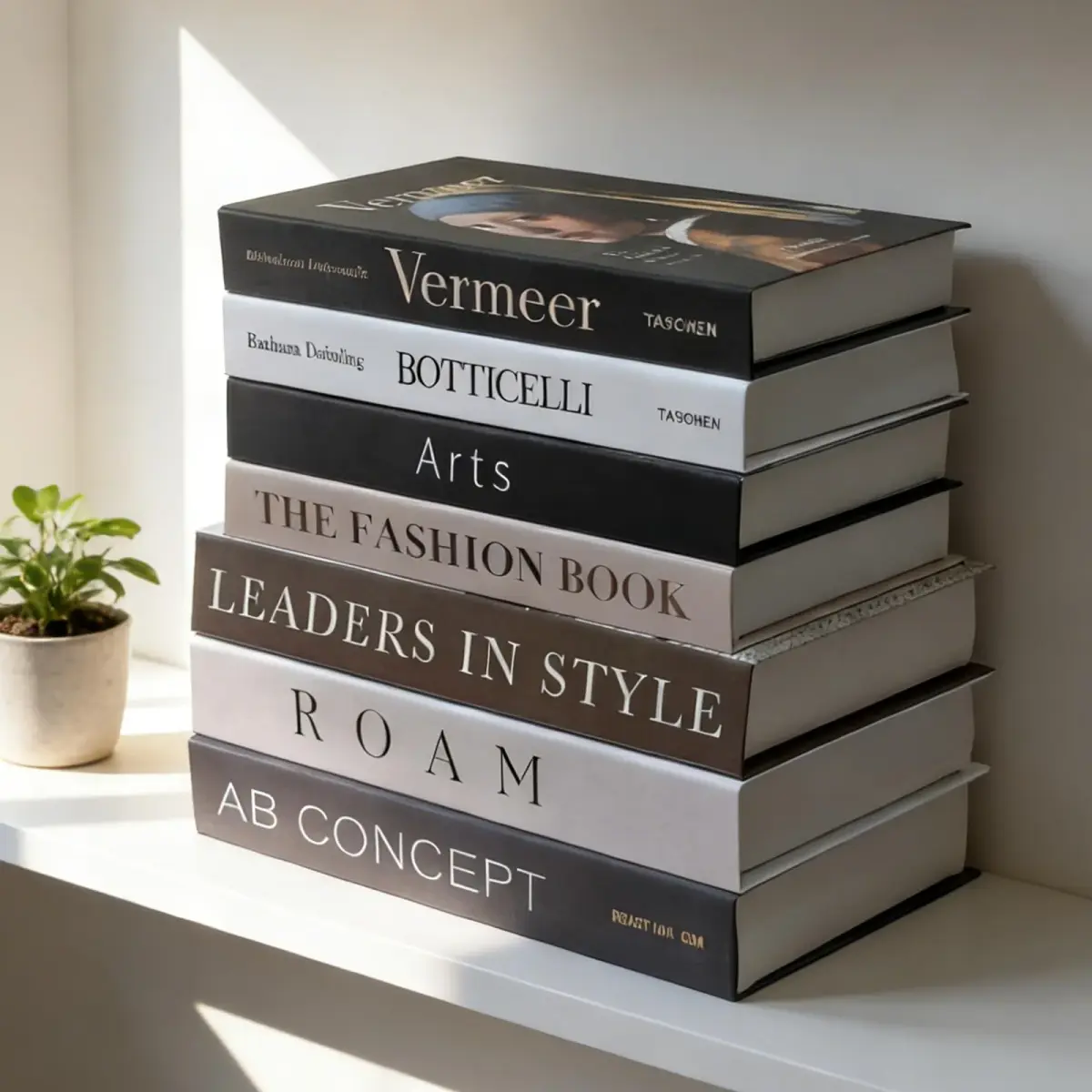 Gocelufe Decorative Books for Home Decor - 7 Pcs Faux Books Stack, 25cm (10 in) L x 38cm (15 in) H x 4cm (1.57 in) D | Designer Decor Set - view 7