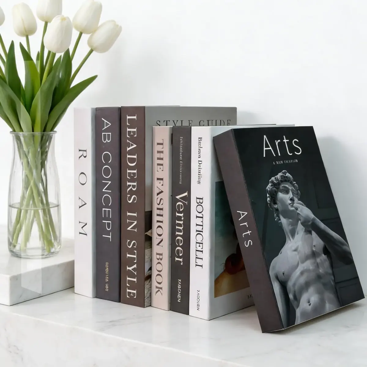 Gocelufe Decorative Books for Home Decor - 7 Pcs Faux Books Stack, 25cm (10 in) L x 38cm (15 in) H x 4cm (1.57 in) D | Designer Decor Set - view 4