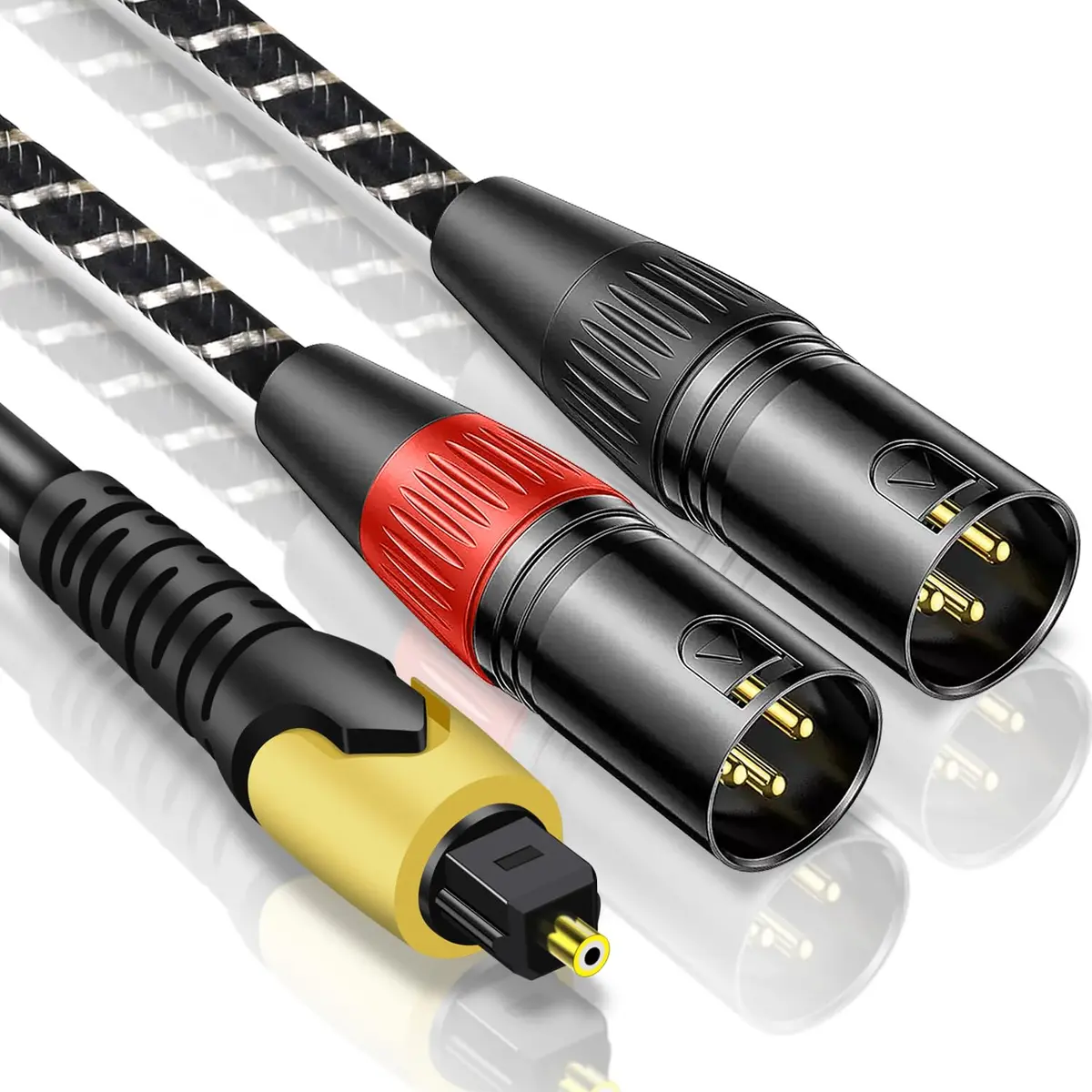 NCGGY 192KHz DAC Optical to Dual XLR Male Converter | High-Quality Audio Signal Conversion - main product image