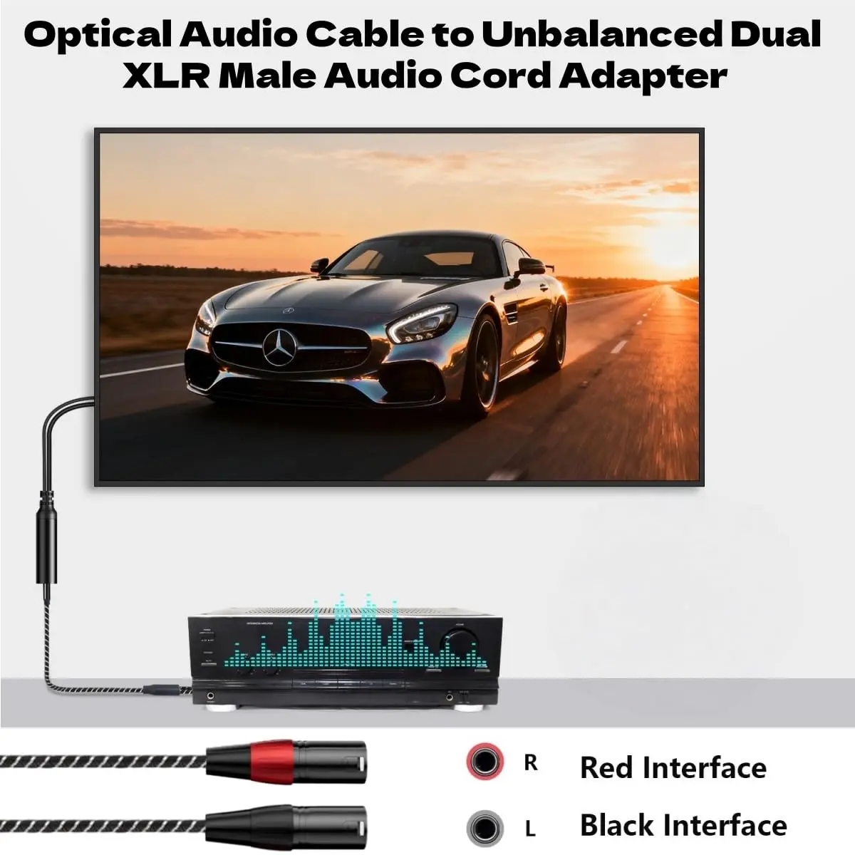 NCGGY 192KHz DAC Optical to Dual XLR Male Converter | High-Quality Audio Signal Conversion - view 7