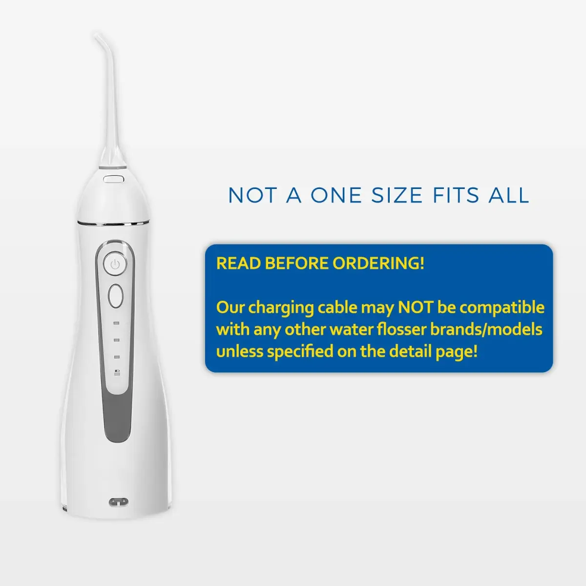 Cabor White 2 Pack Water Flosser Charger | Compatible with Multiple Oral Irrigator Models - view 4