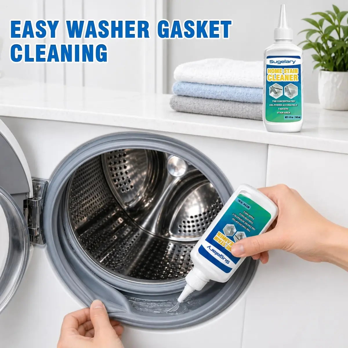 Sugelary Gel Cleaner 10 Fl Oz (5 Fl Oz Pack of 2) | Multi-Surface Stain Remover for Home & Washing Machines - view 5