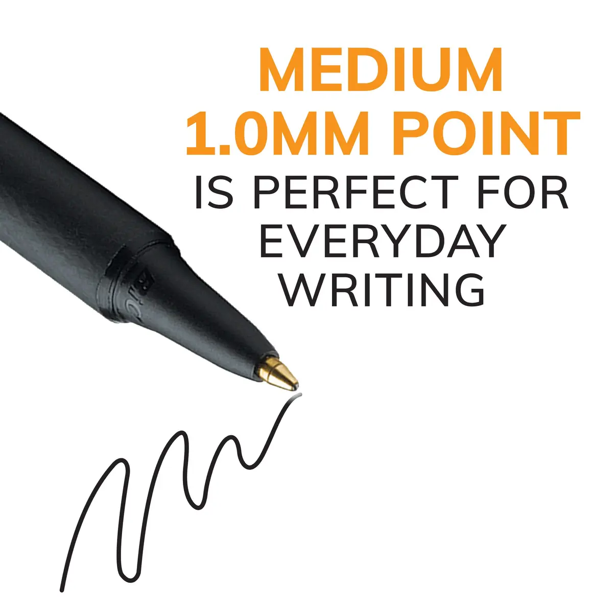 BIC Soft Feel Black Retractable Ballpoint Pens 1mm (36-Count Pack) | Smooth Ink Flow for Everyday Writing - view 3
