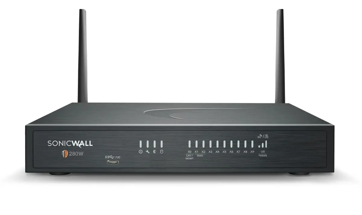 SonicWall TZ280W 2.5 Gbps Firewall, TotalSecure Advanced 1-Yr NGFW | Industry-Validated Security for Small Offices - main product image