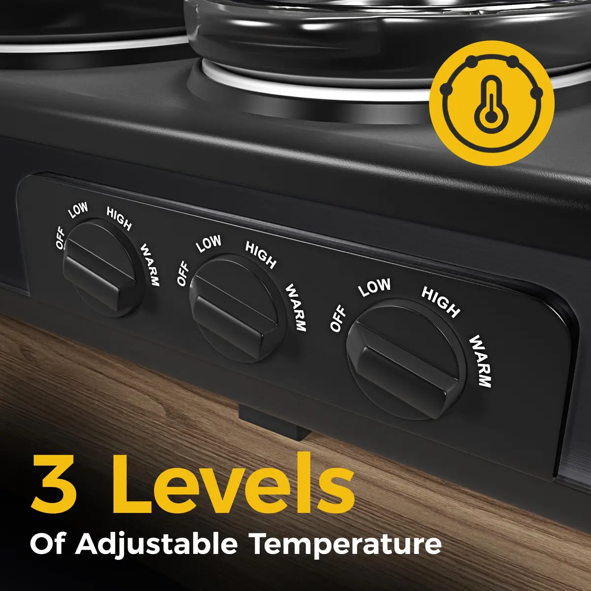 Sunvivi Triple Slow Cooker, Buffet Server & Warmer with 3 Removable Ceramic Pots, 4.5 Quarts | Versatile Multi-Task Kitchen Appliance - view 3