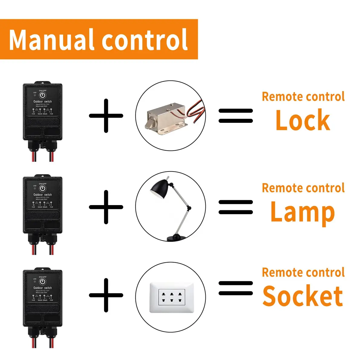 WOODGUILIN 12V Relay Remote Switch Wireless Relay Switch DC 12V-72V | Long Range, Waterproof, High Power - view 6