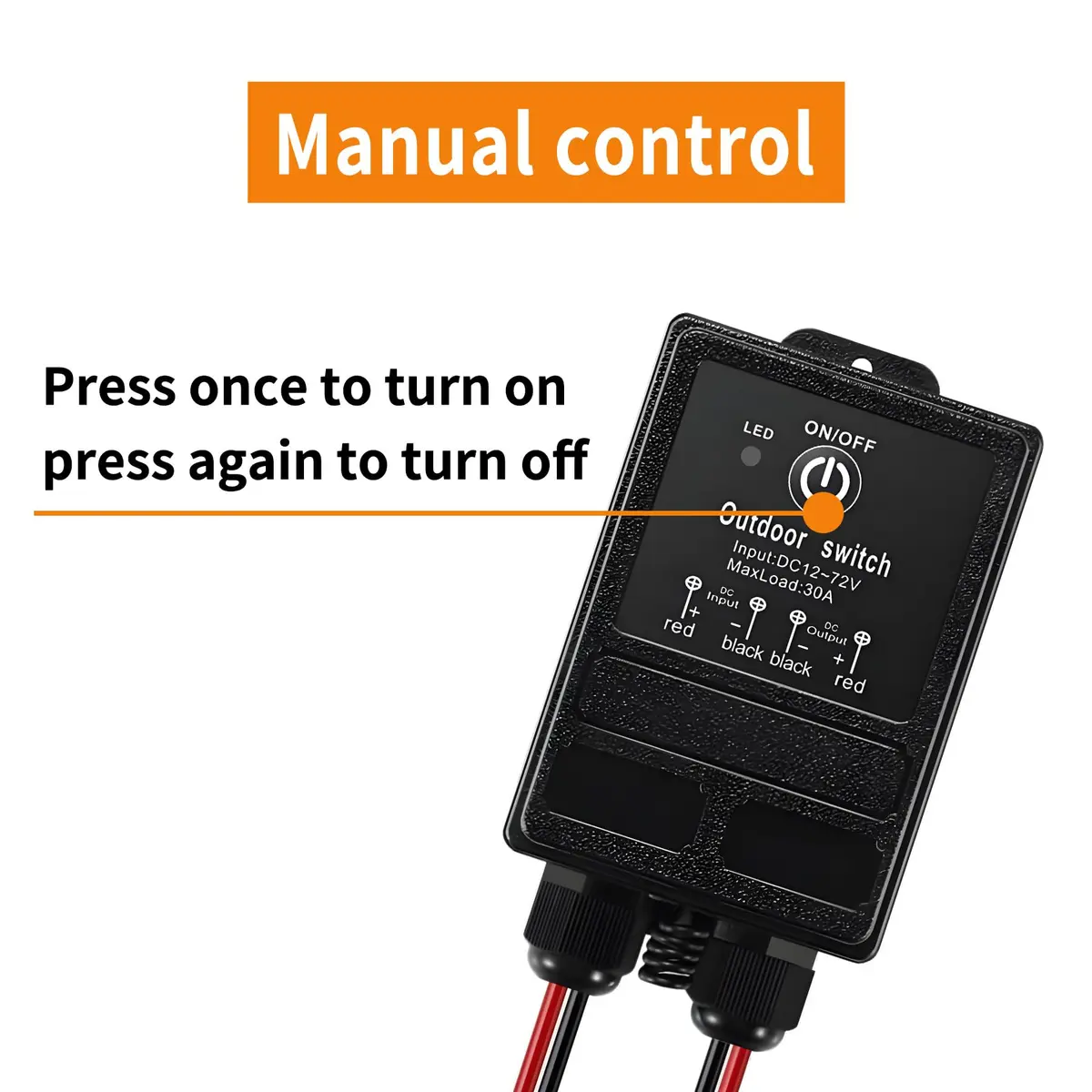 WOODGUILIN 12V Relay Remote Switch Wireless Relay Switch DC 12V-72V | Long Range, Waterproof, High Power - view 3