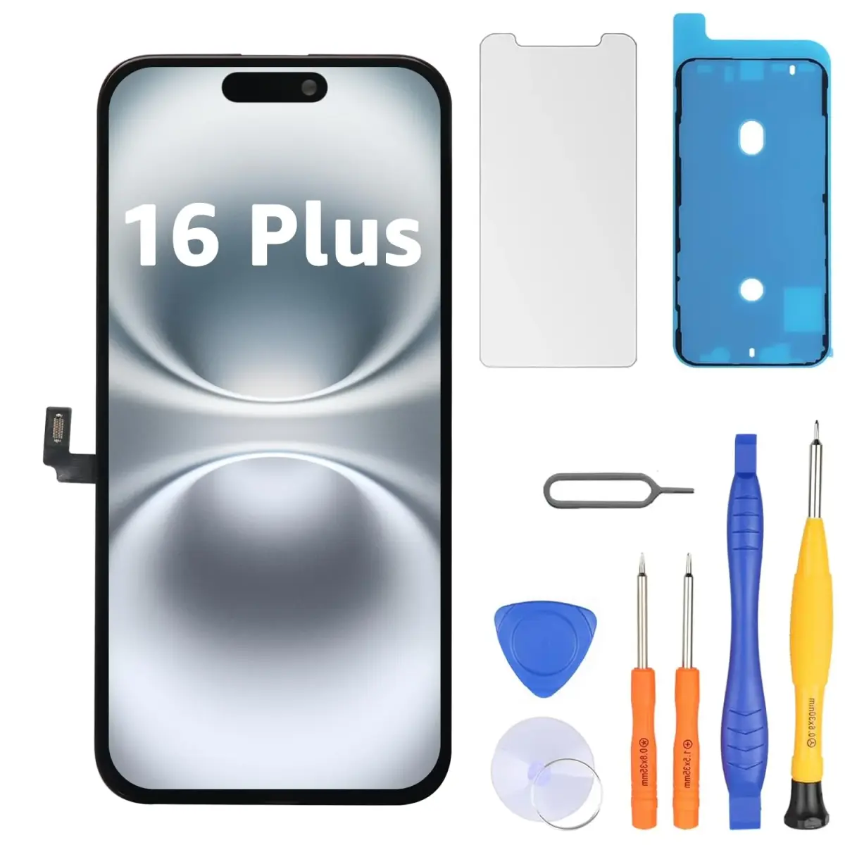 LL TRADER iPhone 16 Plus Screen Replacement 6.7" FHD LCD Touch Panel with Repair Kit - main product image