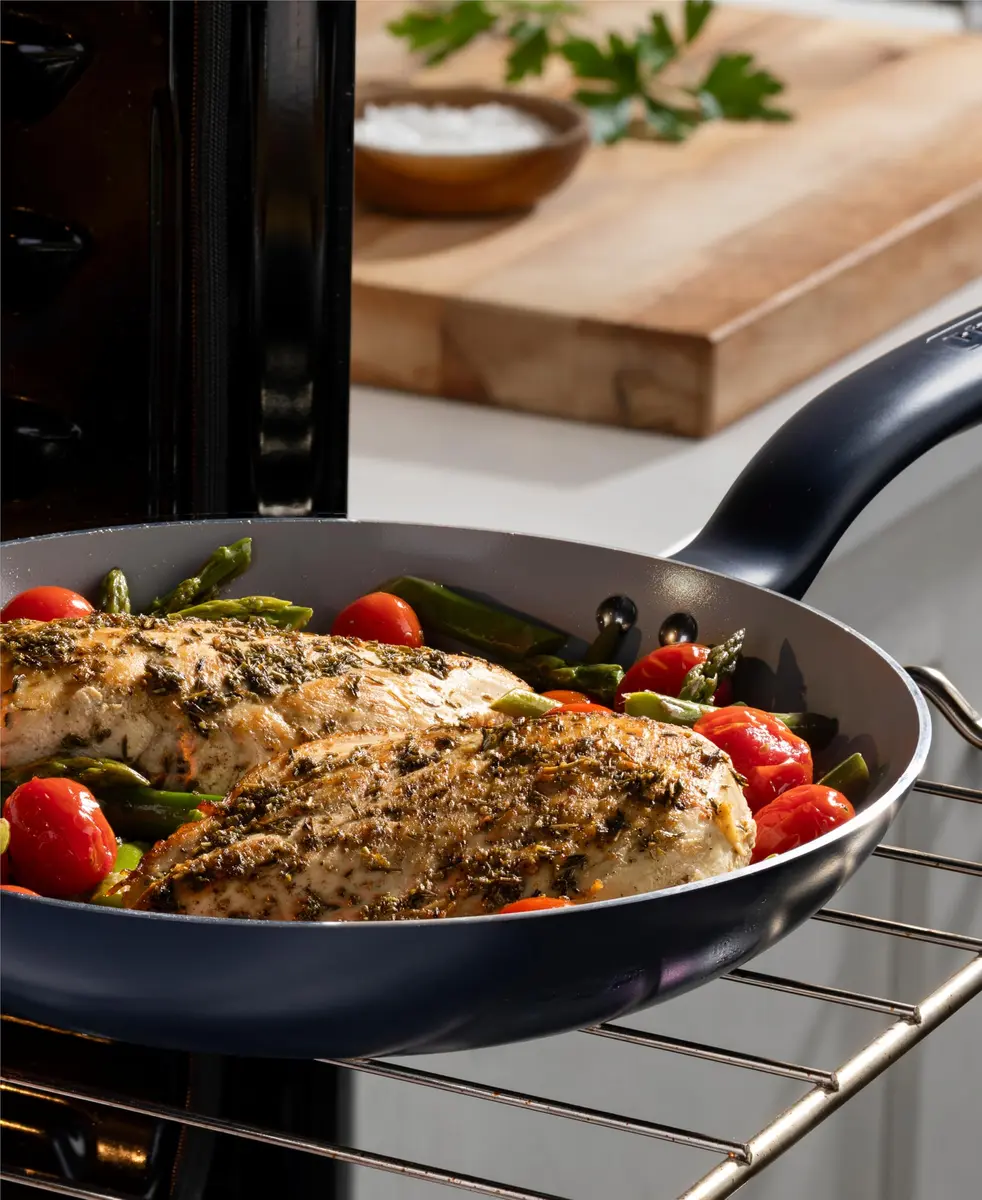 T-Fal Ceramic Nonstick Cookware Set | Oven Safe Up to 350°F, 12-Piece, Includes Pots, Pans & Utensils - view 2