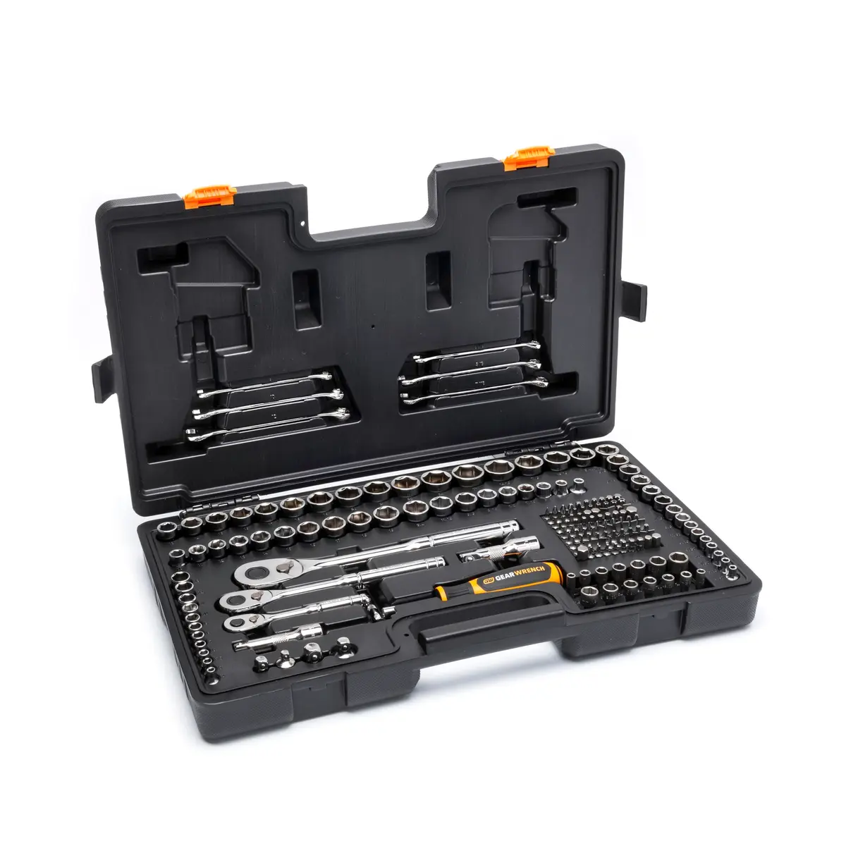 GEARWRENCH 202 Piece 72T 6 Point SAE/mm Mechanics Tool Set | Full Polish Chrome, 20.3cm (8in), Silver - main product image