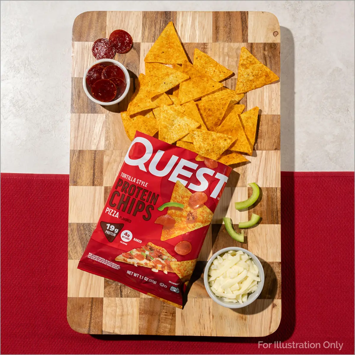 Quest Pizza Tortilla Style Protein Chips 4 Count (1.1oz each) | Baked, Gluten-Free, 19g Protein - view 5