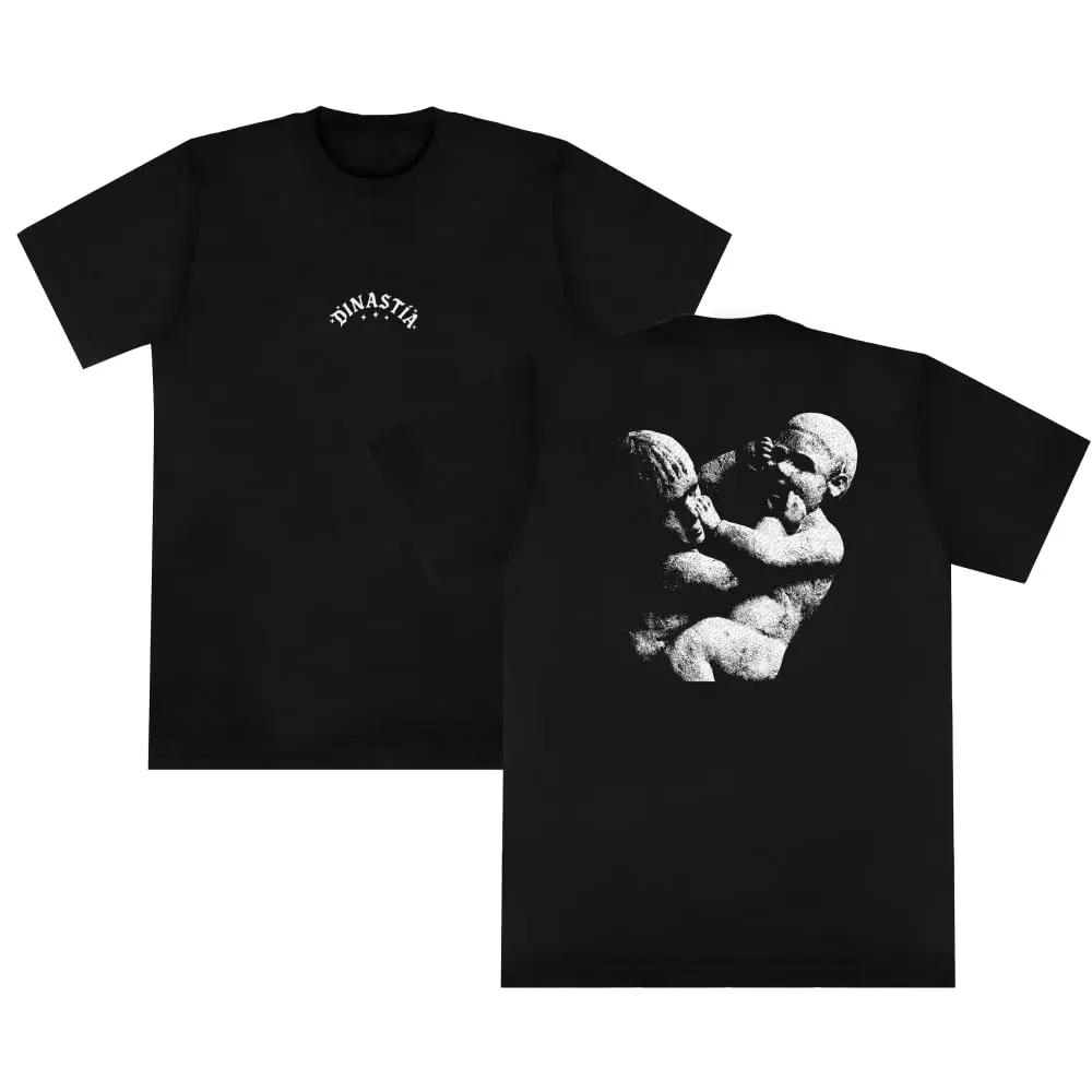 Peso Pluma Dinastía Artwork T-Shirt | 100% Cotton, Crew Neck, Black, Medium (US) | Durable Graphic Fit - main product image