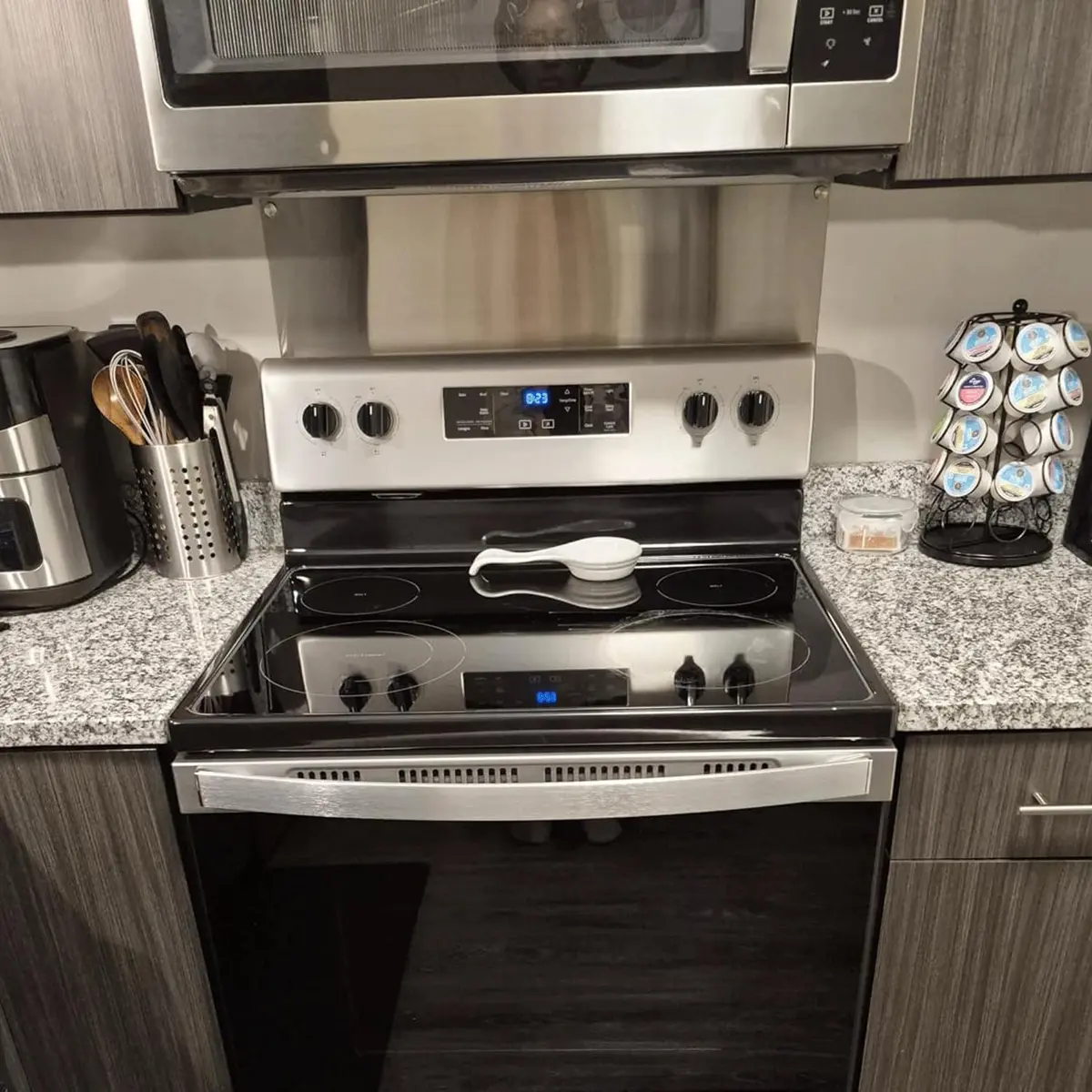 TUTU Stainless Steel Stove Backsplash 24" x 30" Black | Easy Clean Wall Shield - view 8