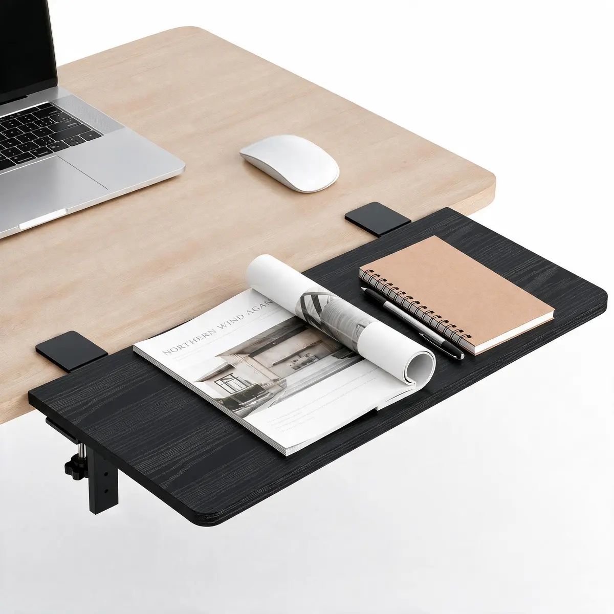 ART-GIFTREE 22-inch Clamp-On Desk Shelf Extender 56cm (22in) | Heavy Duty Monitor Stand with Arm Support - main product image