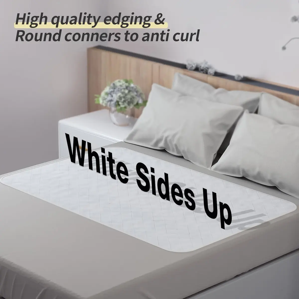 CoolShields Reusable Waterproof Bed Pad 91 x 183 cm (34 x 72 Inch) | OEKO-TEX Certified Absorbent Protector - view 8